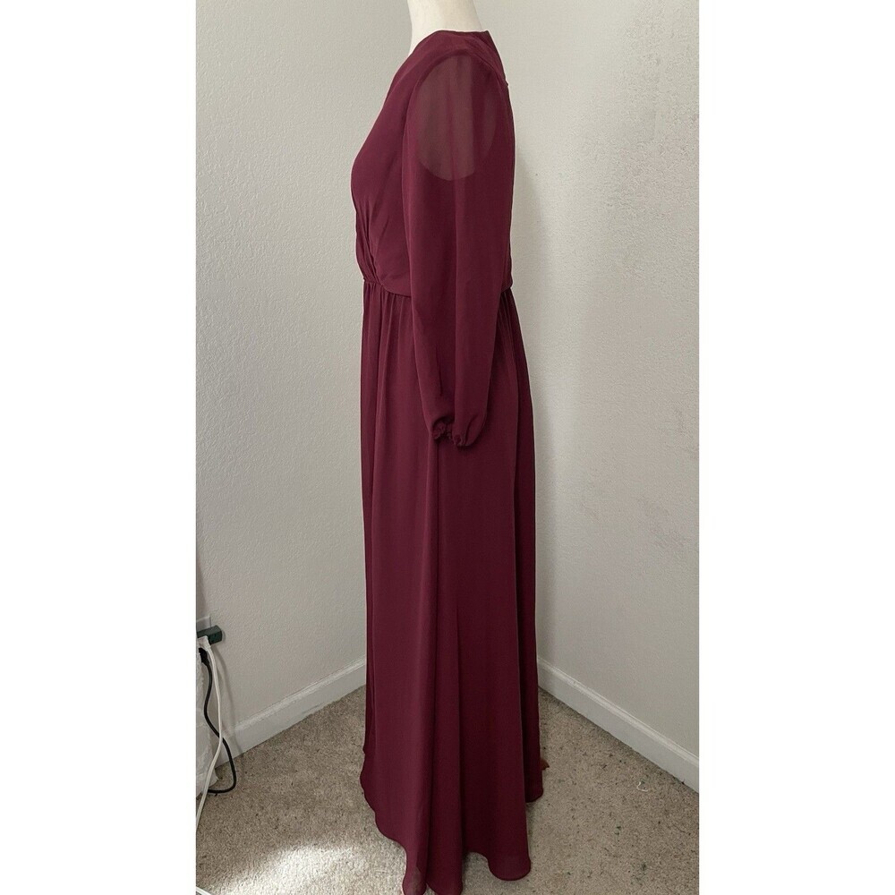 JJ’s House Burgundy Long Bridesmaid Gown Floor Length Dress NWT Sz 4 NO BELT - Picture 4 of 12